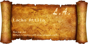 Lacko Attila névjegykártya