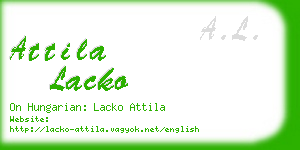 attila lacko business card